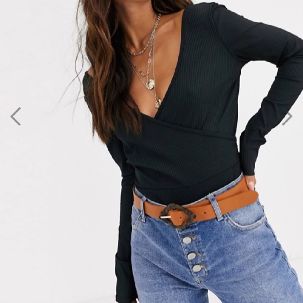 ASOS Ribbed Black Bodysuit